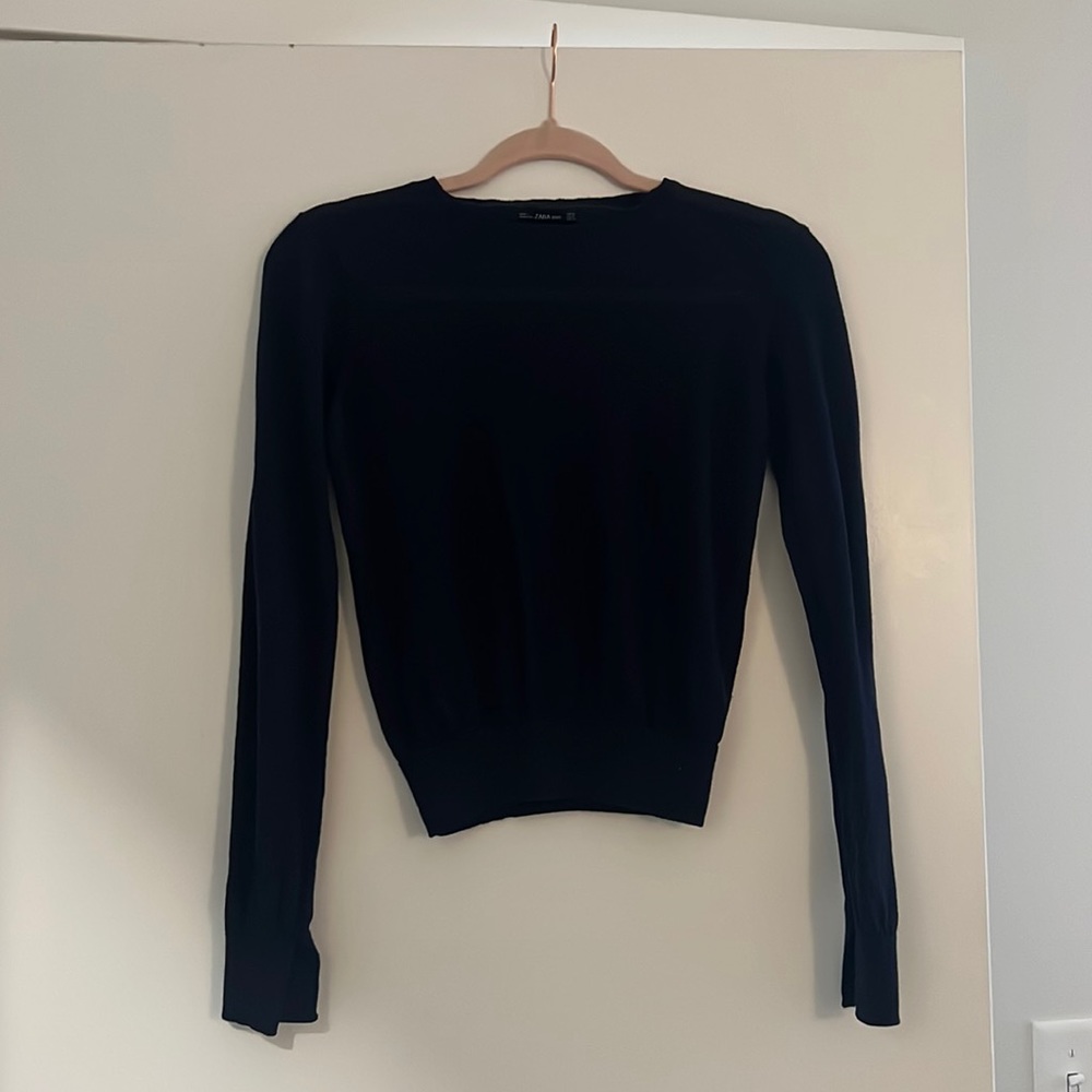 Navy sweater top